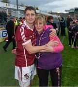 25 October 2015; Clara's Liam Ryan his mother Lily comfort each other after the game. St. Canice's Credit Union Kilkenny County Senior Hurling Championship Final, Clara v O'Loughlin Gaels. Nowlan Park, Kilkenny. Picture credit: Ray McManus / SPORTSFILE