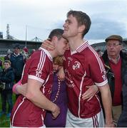 25 October 2015; Clara's Liam and Lester Ryan comfort each other and their mother Lily after the game. St. Canice's Credit Union Kilkenny County Senior Hurling Championship Final, Clara v O'Loughlin Gaels. Nowlan Park, Kilkenny. Picture credit: Ray McManus / SPORTSFILE