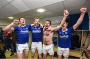 25 October 2015; Thurles Sarsfields players, from left, Padraic Maher, Denis Maher, David Maher and Michael Cahill celebrate their victory. Tipperary County Senior Hurling Championship Final, Thurles Sarsfields v Nenagh Éire Óg. Semple Stadium, Thurles, Co. Tipperary. Picture credit: Stephen McCarthy / SPORTSFILE