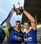 25 October 2015; Thurles Sarsfields captain Padraic Maher, left, and Ronan Maher lift the cup following their side's victory. Tipperary County Senior Hurling Championship Final, Thurles Sarsfields v Nenagh Éire Óg. Semple Stadium, Thurles, Co. Tipperary. Picture credit: Stephen McCarthy / SPORTSFILE