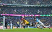 25 October 2015; Adam Ashley-Cooper, Australia, scores his side's second try of the game. 2015 Rugby World Cup, Semi-Final, Argentina v Australia. Twickenham Stadium, Twickenham, London, England. Picture credit: Ramsey Cardy / SPORTSFILE