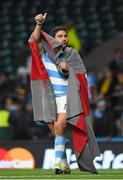25 October 2015; Argentina's Lucas Noguera Paz, holding a flag from Lince Rugby Club, following his side's loss. 2015 Rugby World Cup, Semi-Final, Argentina v Australia. Twickenham Stadium, Twickenham, London, England. Picture credit: Ramsey Cardy / SPORTSFILE