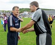 28 June 2009; Sligo manager Kevin Walsh, right, shakes the hand of Galway manager Liam Sammon after the game. GAA Football Connacht Senior Championship Semi-Final, Sligo v Galway, Markievicz Park, Sligo. Picture credit: Ray Ryan / SPORTSFILE