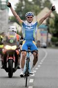 28 June 2009; Nicolas Roche, AG2R La Mondiale, celebrates as he wins the All-Ireland Elite Men's Road Race Championships. Dunboyne, Co. Meath. Picture credit; Stephen McMahon / SPORTSFILE