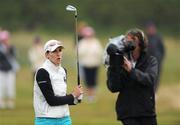 28 June 2009; Italy's Diana Luna watches her second shot on the 18th during the AIB Ladies Irish Open. Portmarnock Hotel and Golf Links, Portmarnock, Co. Dublin. Photo by Sportsfile *** Local Caption ***