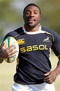 30 June 2009; South Africa's Tendai Mtawarira during a training session. South Africa training session, Fourways High School, Johannesburg, South Africa. Picture credit: Andrew Fosker / SPORTSFILE