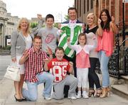 30 June 2009; Roddy Collins after being unveiled as the new manager of Floriana of Malta with his family, back row from left, wife Caroline, Roddy jnr., Sinead and Niamh. Front, from left, Stevie, Padraic and Lauren. Maltese Embassy, Earlsfort Terrace, Dublin. Photo by Sportsfile