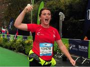 26 October 2015; Jenny Dunne, from Co. Wicklow, on her way to finishing the SSE Airtricity Dublin Marathon 2015, Merrion Square, Dublin. Picture credit: Tomas Greally / SPORTSFILE