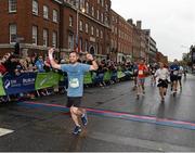 26 October 2015; David Moran, Co. Dublin, on his way to finishing the SSE Airtricity Dublin Marathon 2015, Merrion Square, Dublin. Picture credit: Ray McManus / SPORTSFILE
