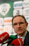 28 August 2015; Republic of Ireland manager Martin O'Neill during a squad announcement. Republic of Ireland Squad Announcement. FAI HQ, National Sports Campus, Abbotstown, Co. Dublin. Picture credit: Seb Daly / SPORTSFILE