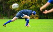 28 October 2015; Leinster's Jonathan Sexton stretches before squad training. Leinster Rugby Squad Training. Rosemount, UCD, Belfield, Dublin. Picture credit: Piaras Ó Mídheach / SPORTSFILE