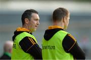 11 October 2015; Oisin McConville and John McEntee, Crossmaglen Rangers joint managers. Armagh County Senior Football Championship Final, Crossmaglen Rangers v Armagh Harps. Athletic Grounds, Armagh. Picture credit: Oliver McVeigh / SPORTSFILE