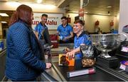 29 October 2015; Dublin footballers John Small, Jonny Cooper and Paddy Andrews were in SuperValu, Knocklyon, today to launch SuperValu’s new Car and Home Insurance offering in partnership with AIG Insurance. The grocery retailer offers its loyal customers discounted rates for Car and Home Insurance with many great benefits such as breakdown assist as standard to help them get more out of life for less. The decision to offer insurance follows feedback from SuperValu’s 2.6 million weekly customers, that it was one of a number of services they would like to see offered by the grocery retailer. For more information on SuperValu Car and Home Insurance products log on to www.supervalu.ie/insurance. Pictured with the players is Tara Clarke from Balbriggan. Supervalu, Knocklyon Road, Templeogue, Dublin. Picture credit: Matt Browne / SPORTSFILE