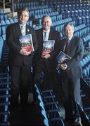 25 November 2008; GAA President Nickey Brennan, Ard Stiurthoir of the GAA Paraic Duffy, right, and President Elect of the GAA Christy Cooney, centre, at the launch of the GAA Strategic Vision and Action Plan 2009-2015. Croke Park, Dublin. Picture credit: Brian Lawless / SPORTSFILE