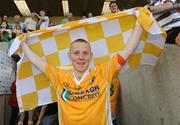 27 June 2009; Paddy Cunningham, Antrim, celebrates after the game. GAA Football Ulster Senior Championship Semi-Final, Antrim v Cavan, St. Tighearnach's Park, Clones, Co. Monaghan. Picture credit: Oliver McVeigh / SPORTSFILE