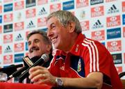 2 July 2009; Head coach Ian McGeechan, alongside team manager Gerald Davies, right, announces his squad during a British and Irish Lions Press Conference ahead of their 3rd test against South Africa on Saturday. Sandton Sun Hotel, Johannesburg, South Africa. Picture credit: Andrew Fosker / SPORTSFILE