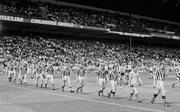 21 July 1991; The Kilkenny team during the pre-match parade. Leinster Senior Hurling Championship Final, Dublin v Kilkenny, Croke Park, Dublin. Picture credit; Connolly Collection / SPORTSFILE