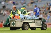 28 June 2009; Kevin Diffley, Longford, is stretchered from the pitch. GAA Football Leinster Junior Championship Final, Louth v Longford, Croke Park, Dublin. Picture credit: Stephen McCarthy / SPORTSFILE