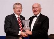 19 December 2008; Ard Stiurthoir of the GAA Paraic Duffy presenting former Kilkenny hurler Eddie Keher with the Legend Award at the 2008 Christy Ring / Nicky Rackard Champion 15 & Rounders All Star Awards. Croke Park, Dublin. Photo by Sportsfile