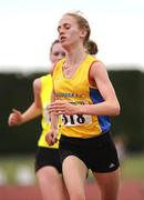 28 June 2009; Laura Shaughnessy, Loughrea AC, wins the Junior Women's 5,000m final event at the AAI Woodies DIY Junior & U23 Track & Field Championships, Tullamore, Co. Offaly. Picture credit: Pat Murphy / SPORTSFILE