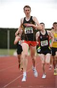 28 June 2009; Darren McBrearty, Letterkenny AC, wins the Junior Men's 800m event at the AAI Woodies DIY Junior & U23 Track & Field Championships, Tullamore, Co. Offaly. Picture credit: Pat Murphy / SPORTSFILE