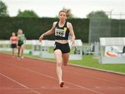 28 June 2009; Claire Mooney, Naas AC, wins the Junior Women's 400m final event at the AAI Woodies DIY Junior & U23 Track & Field Championships, Tullamore, Co. Offaly. Picture credit: Pat Murphy / SPORTSFILE