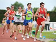 28 June 2009; Eventual winner John Coghlan, Metro / St. Brigids AC, 209, in action against Rory Chesser, Ennis Track AC, right, during the U23 1500m final at the AAI Woodies DIY Junior & U23 Track & Field Championships, Tullamore, Co. Offaly. Picture credit: Pat Murphy / SPORTSFILE