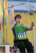 29 October 2015; Ireland's Lorraine Regan, from Kilcormac, Co. Offaly, competing in the Women's Javelin T56 Final where she finished in 9th place. IPC Athletics World Championships. Doha, Qatar. Picture credit: Marcus Hartmann / SPORTSFILE