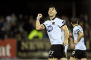 30 October 2015; Dundalk's Richie Towell celebrates after scoring his side's third goal from the penatly spot. SSE Airtricity League Premier Division, Dundalk v Bray Wanderers, Oriel Park, Dundalk, Co. Louth. Photo by Sportsfile