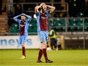 30 October 2015; Alan Byrne, Drogheda United, reacts to the final whistle, confirming his team's relegation after their loss to Shamrock Rovers. SSE Airtricity League Premier Division, Shamrock Rovers v Drogheda United, Tallaght Stadium, Tallaght, Co. Dublin. Picture credit: Seb Daly / SPORTSFILE
