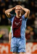 30 October 2015; Alan Byrne, Drogheda United reacts to the final whistle confirming his team's relegation after their loss to Shamrock Rovers. SSE Airtricity League Premier Division, Shamrock Rovers v Drogheda United, Tallaght Stadium, Tallaght, Co. Dublin. Picture credit: Seb Daly / SPORTSFILE