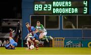 30 October 2015; Gary McCabe, Shamrock Rovers, is fouled by Lee Duffy, Drogheda United. SSE Airtricity League Premier Division, Shamrock Rovers v Drogheda United, Tallaght Stadium, Tallaght, Co. Dublin. Picture credit: Seb Daly / SPORTSFILE