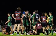 31 Ocotber 2015; Connacht players celebrate at the final whistle as Edinburgh players look on. Guinness PRO12, Round 6, Connacht v Edinburgh. Sportsground, Galway. Picture credit: Sam Barnes / SPORTSFILE
