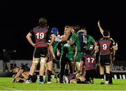 31 Ocotber 2015; Connacht players celebrate at the final whistle as Edinburgh players look on. Guinness PRO12, Round 6, Connacht v Edinburgh. Sportsground, Galway. Picture credit: Sam Barnes / SPORTSFILE