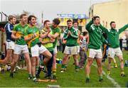 1 November 2015; Players and substitutes on the Clonmel Commercials bench celebrate after Seamus Kennedy scored their twelfth and final point of the game. The scoreboard (seen in background) was incorrect at this time. AIB Munster GAA Senior Club Football Championship Quarter-Final, Clonmel Commercials v Newcastlewest. Clonmel Sportsfield, Clonmel, Co. Tipperary. Picture credit: Diarmuid Greene / SPORTSFILE