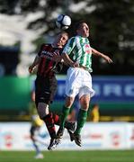 3 July 2009; Gary McCabe, Bray Wanderers, in action against Owen Heary, Bohemians. League of Ireland Premier Division, Bray Wanderers v Bohemians, Carlisle Grounds, Bray, Co. Wicklow. Picture credit: Stephen McCarthy / SPORTSFILE