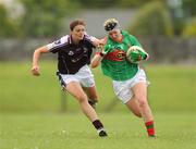 5 July 2009; Fiona McHale, Mayo, in action against Annette Clarke, Galway. TG4 Ladies Football Connacht Senior Championship Final, Mayo v Galway, O’Hara’s Pitch, Charlestown, Co. Mayo. Photo by Sportsfile