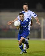 2 November 2015; Shane Tracy, Limerick FC, in action against Josh Mailey, Finn Harps. SSE Airtricity League Promotion / Relegation Play-off, First Leg, Limerick FC v Finn Harps. Marketsfield, Limerick Picture credit: Diarmuid Greene / SPORTSFILE