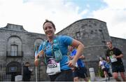 29 October 2017; Sue Reader from Ashford makes her way past the Kilmainham Jail during the SSE Airtricity Dublin Marathon 2017. 20,000 runners took to the Fitzwilliam Square start line to participate in the 38th running of the SSE Airtricity Dublin Marathon, making it the fifth largest marathon in Europe. Photo by David Fitzgerald/Sportsfile