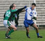 30 December 2007; Neil McAdam, Monaghan, in action against James Loughrey, Queens University, Belfast. Gaelic Life Dr McKenna Cup, Section C, Monaghan v Queens University, Belfast, St Tiearnach's Park, Clones, Co. Monaghan. Picture credit; Oliver McVeigh / SPORTSFILE