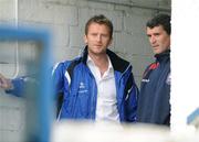 7 July 2009; Ipswich Town manager Roy Keane and Finn Harp's manager James Gallagher before the game. Pre-season Friendly, Finn Harps v Ipswich Town, Finn Park, Ballybofey, Co. Donegal. Photo by Sportsfile