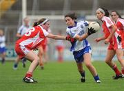 5 July 2009; Cathriona McConnell, Monaghan, in action against Lynda Donnelly, Tyrone. TG4 Ladies Football Ulster Senior Championship Final, Monaghan v Tyrone, Breffini Park, Cavan. Picture credit: Oliver McVeigh / SPORTSFILE