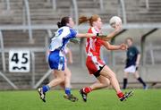 5 July 2009; Sarah Connolly, Tyrone, in action against Sharon Courtney, Monaghan. TG4 Ladies Football Ulster Senior Championship Final, Monaghan v Tyrone, Breffini Park, Cavan. Picture credit: Oliver McVeigh / SPORTSFILE