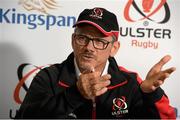 3 November 2015; Ulster Director of Rugby Les Kiss during a press conference ahead of their Guinness PRO12 Round 7 game against Newport Gwent Dragons on Sunday. Ulster Rugby Press Conference, Kingspan Stadium, Ravenhill Park, Belfast. Picture credit: Oliver McVeigh / SPORTSFILE