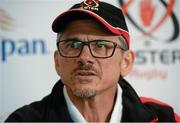 3 November 2015; Ulster Director of Rugby Les Kiss during a press conference ahead of their Guinness PRO12 Round 7 game against Newport Gwent Dragons on Sunday. Ulster Rugby Press Conference, Kingspan Stadium, Ravenhill Park, Belfast. Picture credit: Oliver McVeigh / SPORTSFILE
