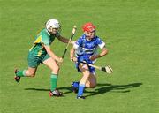 4 July 2009; Louise Mahoney, Laois, in action against Jane Dolan, Meath. Gala All-Ireland Junior Camgie Championship, Meath v Laois, O'Moore Park, Portlaoise, Co. Laois. Picture credit: Stephen McCarthy / SPORTSFILE