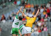 11 July 2009; Nickey Horan, Meath, in action against Eamon Phelan, London. Nicky Rackard Cup Final, Meath v London, Croke Park, Dublin. Picture credit: Brian Lawless / SPORTSFILE