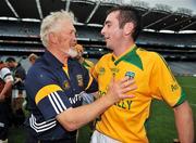 11 July 2009; Meath manager T.J. Reilly celebrates with James Boyle after the match. Nicky Rackard Cup Final, Meath v London, Croke Park, Dublin. Picture credit: Brian Lawless / SPORTSFILE