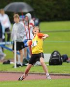 11 July 2009; Mervyn Brown, Glaslough Harriers, competing in the Under 15's Boy's Javelin during the AAI Juvenile Track and Field Championship. Tullamore Harriers, Tullamore, Co. Offaly. Photo by Sportsfile