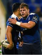 1 November 2015; Leinster's Ben Te'o, left, is congratulated by Jordi Murphy after scoring a try. Guinness PRO12 Round 6, Benetton Treviso v Leinster. Stadio Monigo, Treviso, Italy. Picture credit: Ramsey Cardy / SPORTSFILE